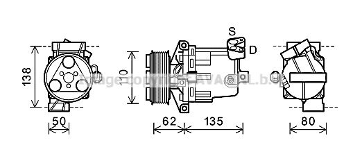 AVA QUALITY COOLING Компрессор, кондиционер DNK342